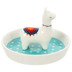 Modern Expressions Ceramic Llama Trinket Jewelry Dish - New